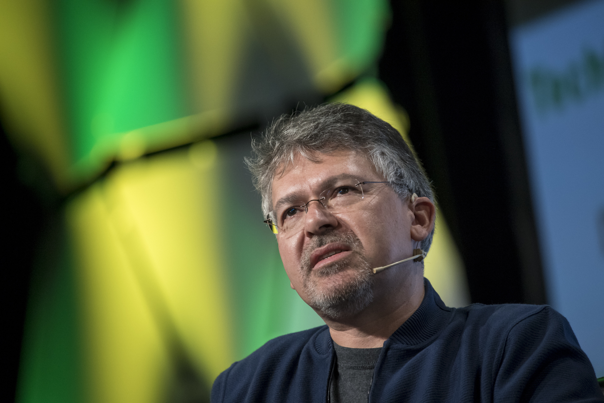 John Giannandrea, senior vice president for Search at Google Inc., speaks during the TechCrunch Disrupt 2017 in San Francisco, California, U.S., on Tuesday, Sept. 19, 2017. TechCrunch Disrupt, the world's leading authority in debuting revolutionary startups, gathers the brightest entrepreneurs, investors, hackers, and tech fans for on-stage interviews. Photographer: David Paul Morris/Bloomberg